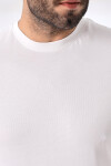 Erkek Beyaz Yuvarlak Yaka Basic Süprem Pamuklu Tişört