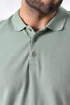 Erkek Çağla Polo Yaka Basic Pamuklu Tişört
