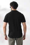 Erkek Siyah Polo Yaka Basic Pamuklu Tişört