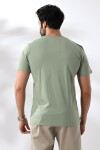 Erkek Yeşil Yuvarlak Yaka Basic Süprem Pamuklu Tişört